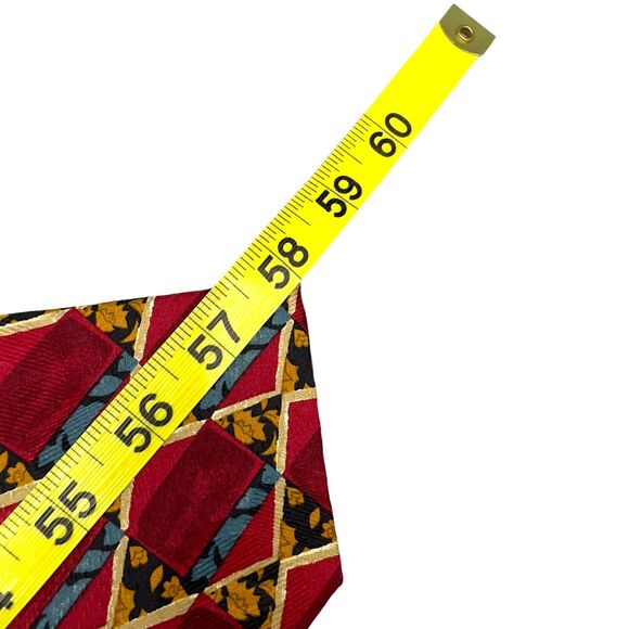 Boutique Mens 100% Silk Dress Tie Made in‎ Spain Geometric Print 58" 4" - Picture 8 of 8